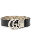 GG Marmont Reversible Leather Belt Beige - GUCCI - BALAAN 3