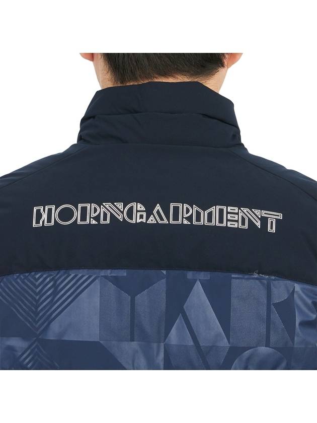 Logo Down Vest Navy - HORN GARMENT - BALAAN 10