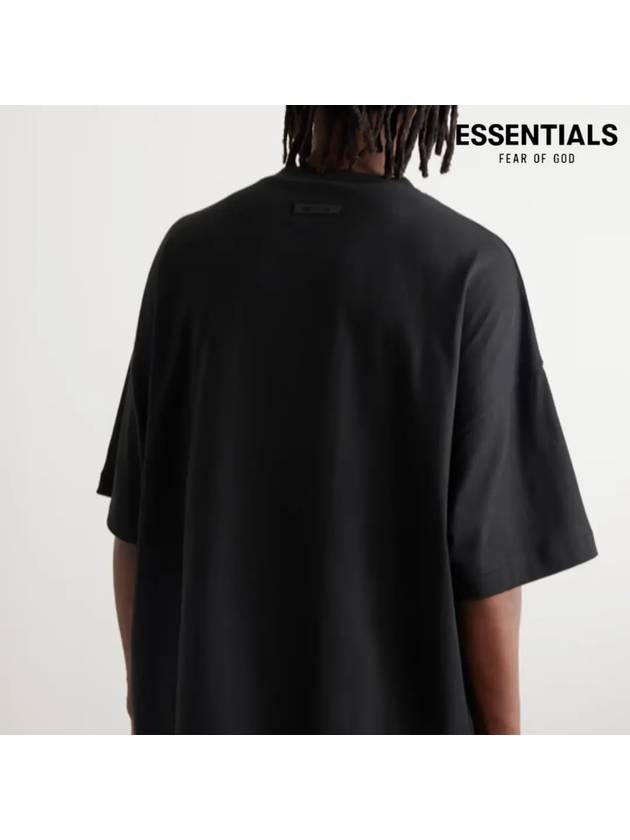 Fear of God Essentials Logo Applique Cotton Jersey Men s Short Sleeve T Shirt Black - FEAR OF GOD ESSENTIALS - BALAAN 3