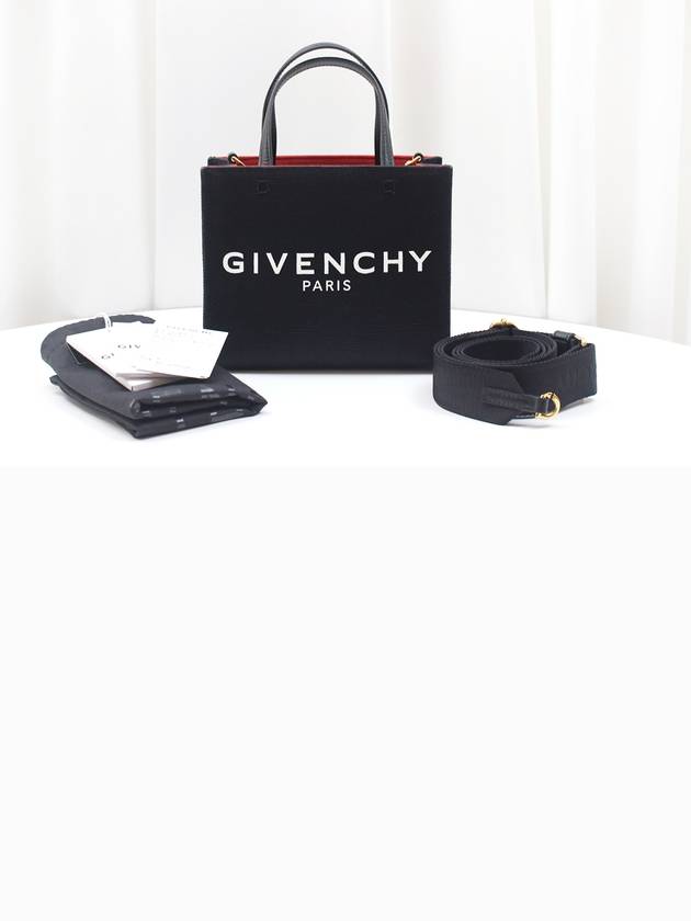 Canvas Mini G Tote Shoulder Bag Black BB50N0B1F1001 - GIVENCHY - BALAAN 2