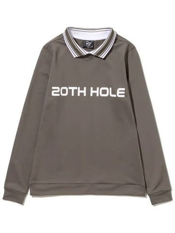 YOKO Eri Point Logo Long Sleeve T-Shirt BROWN - 20THHOLE - BALAAN 1