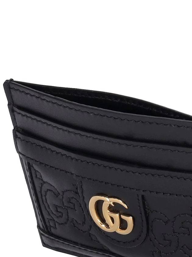 GG Matelassé Card Wallet Black - GUCCI - BALAAN 5