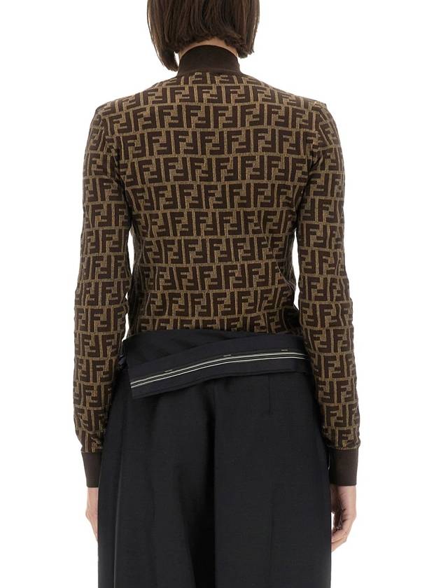 FF Cotton Turtleneck Brown - FENDI - BALAAN 4