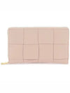 Intrecciato Zipper Around Long Wallet Pink - BOTTEGA VENETA - BALAAN 2