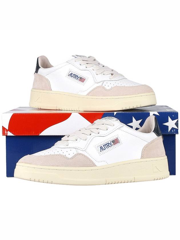 Medalist Navy Tab Low Top Sneakers White Blue - AUTRY - BALAAN 11