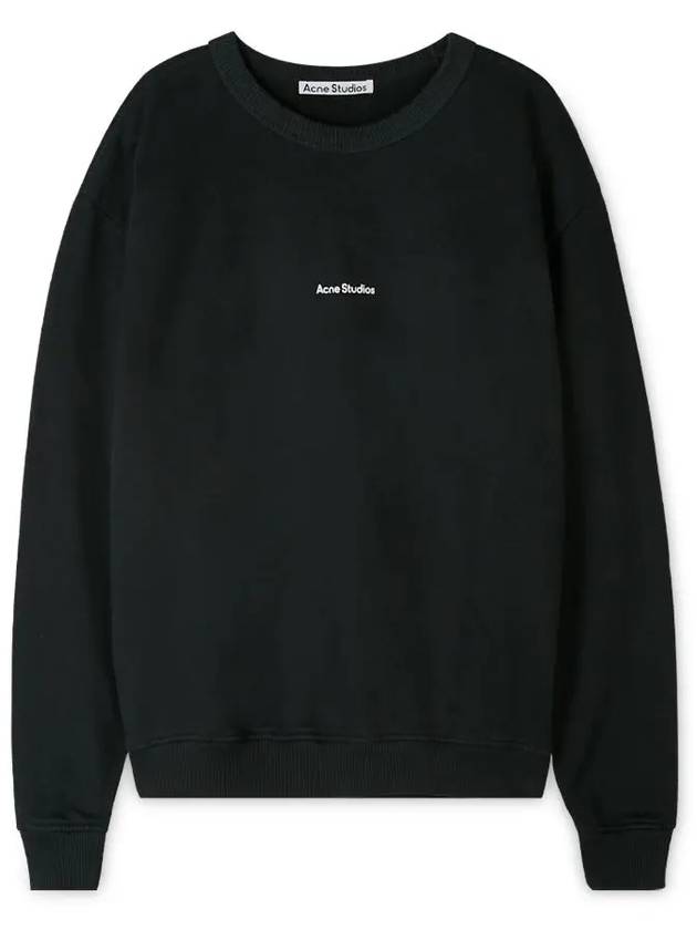 Mini Logo Crew Neck Sweatshirt Black - ACNE STUDIOS - BALAAN 4