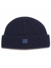 Studios Face Logo Knit Beanie Navy - ACNE STUDIOS - BALAAN.