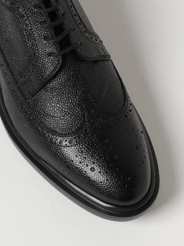 Men's Classic Long Wing Brogue Lace Up Brogue Shoes Black - THOM BROWNE - BALAAN 5