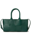 East West Arco Mini Tote Bag Emerald Green - BOTTEGA VENETA - BALAAN 2