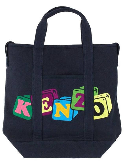 Boke Boy Strap Tote Bag Navy Blue - KENZO - BALAAN 2