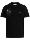 Caravaggio Print Short Sleeve T-Shirt Black - OFF WHITE - BALAAN 1