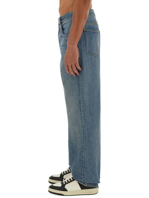 Mid Rise Baggy Jeans Blue - SAINT LAURENT - BALAAN 5