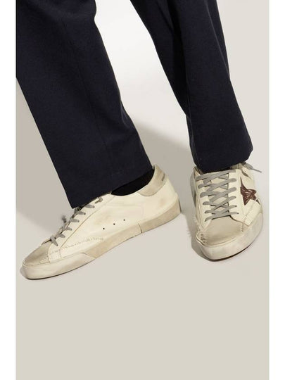 Golden Goose Sneakers Super-Star With List Printed Star Embroi, Women's, Cream - GOLDEN GOOSE - BALAAN 2