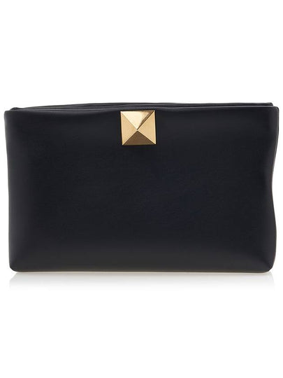 One-Stud Clutch Bag Black - VALENTINO - BALAAN 2