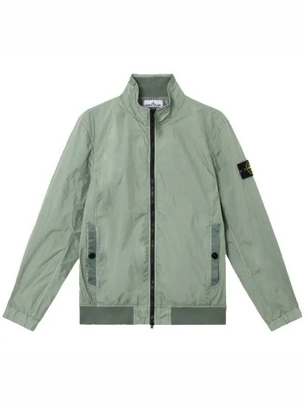 Crinkle Reps Wappen Bomber Jacket Sage Green - STONE ISLAND - BALAAN 1