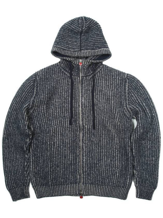 cashmere hooded jacket gray - KITON - BALAAN.