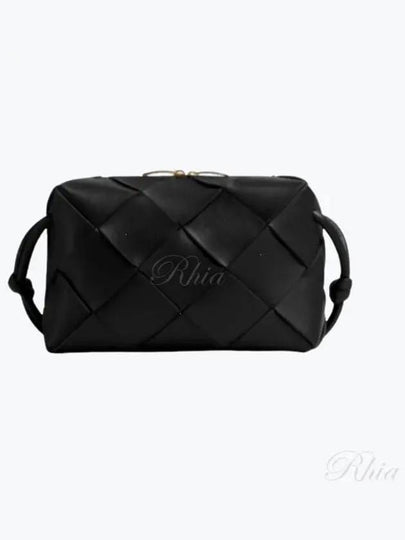 Cassette Intrecciato Small Cross Bag Black - BOTTEGA VENETA - BALAAN 2