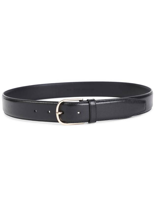 Wide Leather Belt Black - TOTEME - BALAAN 1