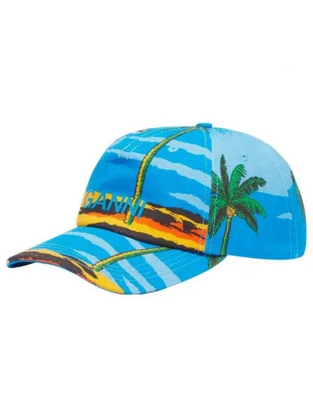 Beach Canvas Ball Cap Blue - GANNI - BALAAN 2