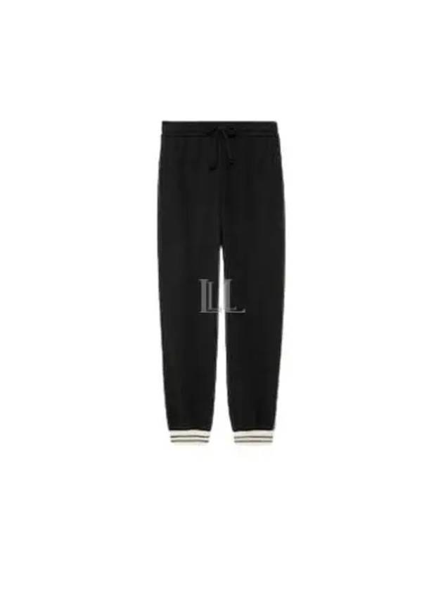 Cotton Jersey Track Pants Black - GUCCI - BALAAN 2