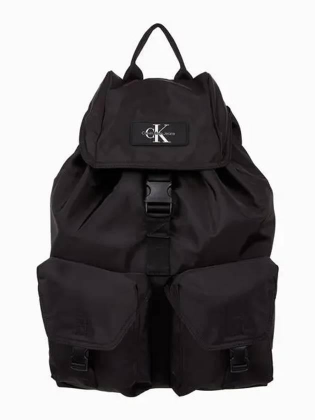 Jeans Reversible Flap Two Pocket Backpack Black - CALVIN KLEIN - BALAAN 1