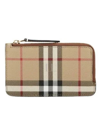 Vintage Check Zipper Card Wallet Beige - BURBERRY - BALAAN 2