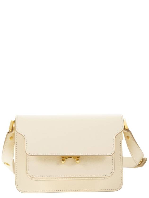 Trunk Saffiano Leather Shoulder Bag White - MARNI - BALAAN 2