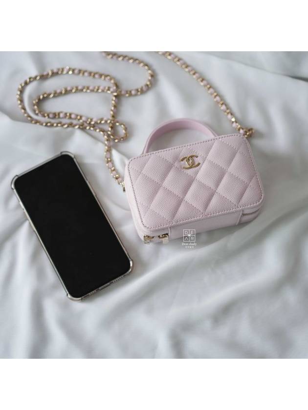 Gold Classic Mini Camera Cross Bag Light Pink - CHANEL - BALAAN 3