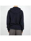 Men's Garment Dyed Malfile Zip Up Hoodie Navy - STONE ISLAND - BALAAN 5