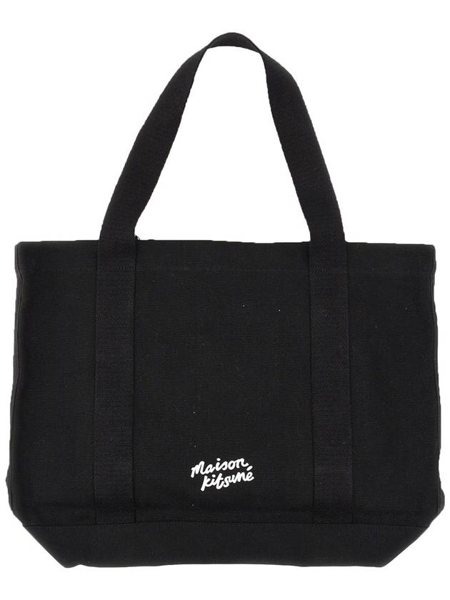 Fox Head Print Tote Bag Black - MAISON KITSUNE - BALAAN 5