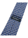 Salvatore rabbit print silk tie navy - SALVATORE FERRAGAMO - BALAAN.