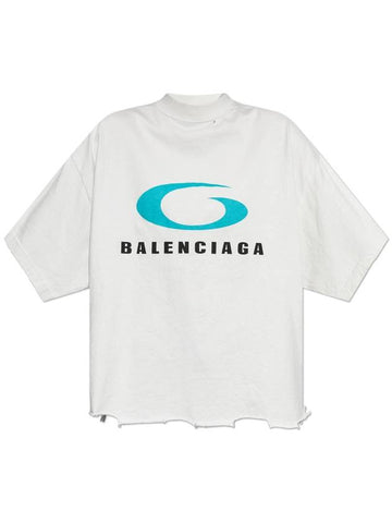 Balenciaga T-shirt With Logo, Women's, White - BALENCIAGA - BALAAN 1