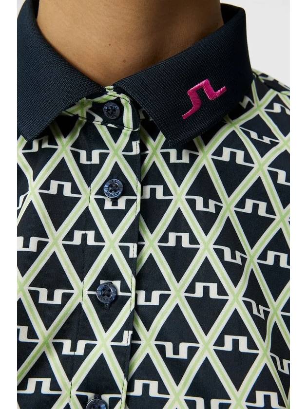 Golf Tour Tech Print Polo GWJT09007 O500 Women's Tour Tech Print Polo - J.LINDEBERG - BALAAN 7