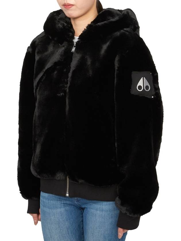 Portland Bunny Fur Jacket Black - MOOSE KNUCKLES - BALAAN 4