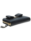 Vara Bow Zipper Card Wallet Black - SALVATORE FERRAGAMO - BALAAN 6