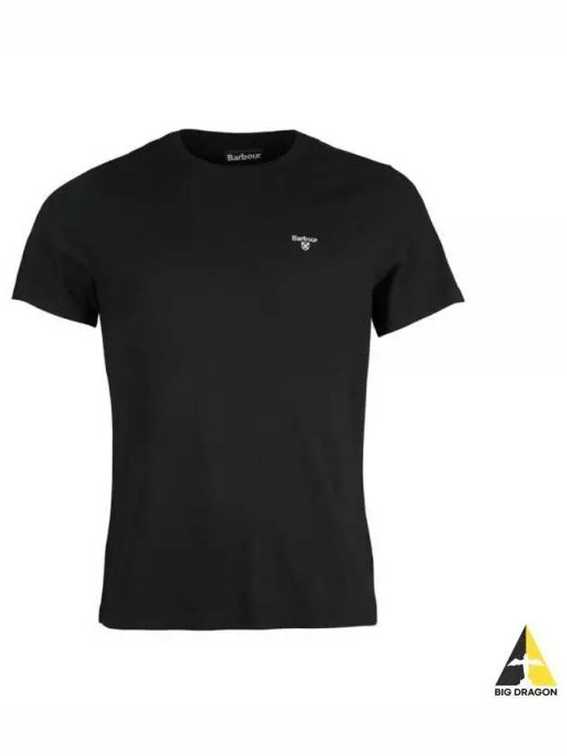 Embroidered Logo Essential Sports Short Sleeve T-Shirt Black - BARBOUR - BALAAN 2