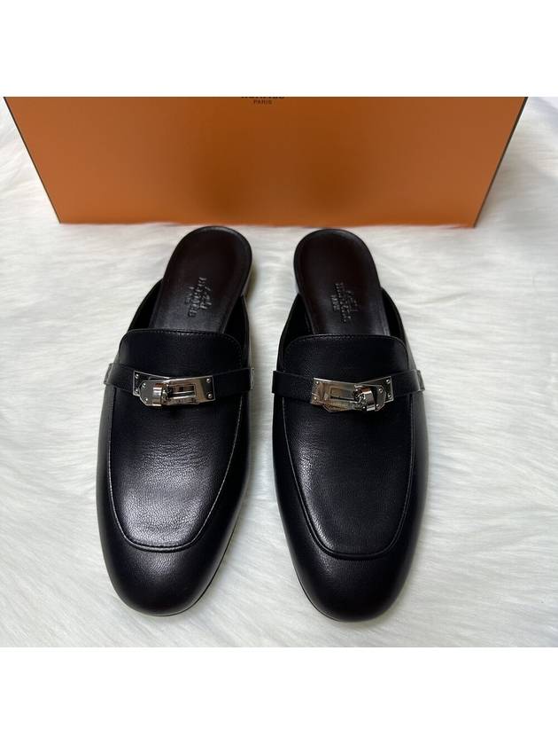 Oz Mule Goatskin & Palladium Noir - HERMES - BALAAN 4