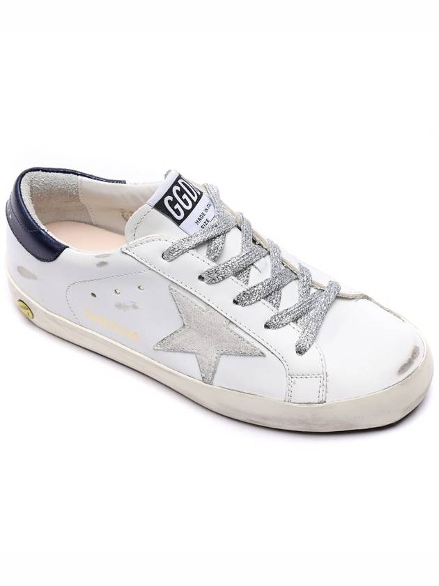 Women's Navy Tab Superstar Low Top Sneakers White - GOLDEN GOOSE - BALAAN 4