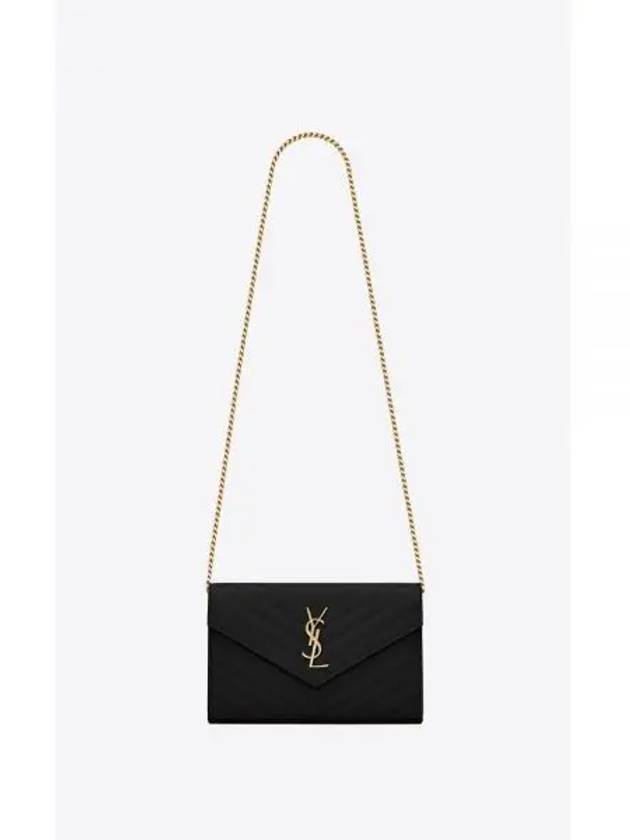 Monogram Matelasse Chain Shoulder Bag Black - SAINT LAURENT - BALAAN 2