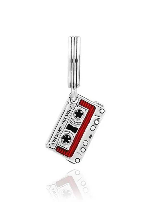 Marvel Guardians of the Galaxy Cassette Tape Dangle Charm Sterling Silver Red - PANDORA - BALAAN 3