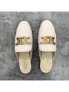 Metal Chain Leather Mule White - TOD'S - BALAAN 5