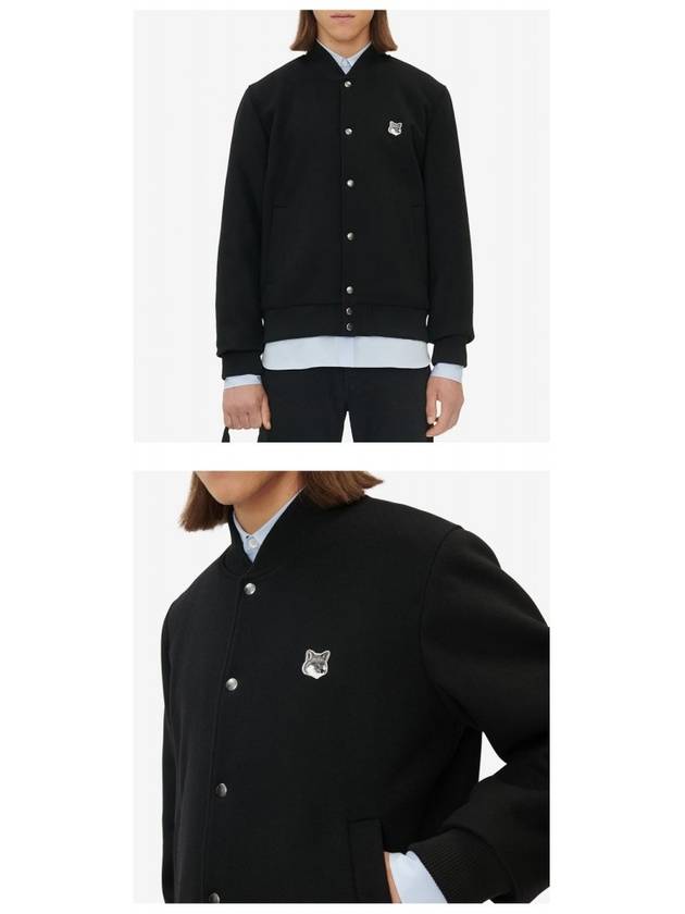 Classic Teddy Wool Jacket Black - MAISON KITSUNE - BALAAN 6