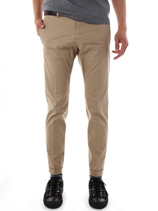 S74KA0630 115 May Plush 5 Patch Khaki Turn up Pants - DSQUARED2 - BALAAN 2