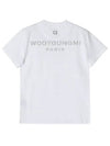 Women's Embossed Back Logo Cotton Short Sleeve T-Shirt White - WOOYOUNGMI - BALAAN 3