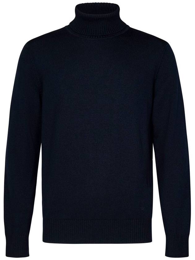 Wool Knit Turtleneck Blue - EMPORIO ARMANI - BALAAN 2