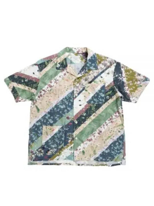 Camp Shirt Navy Cotton Diagonal Print 24S1A004OR019WF094 Camp Shirt - ENGINEERED GARMENTS - BALAAN 1