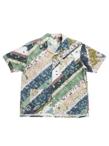 24 Camp Shirt Navy Cotton Diagonal Print 24S1A004 OR019 WF094 - ENGINEERED GARMENTS - BALAAN 1