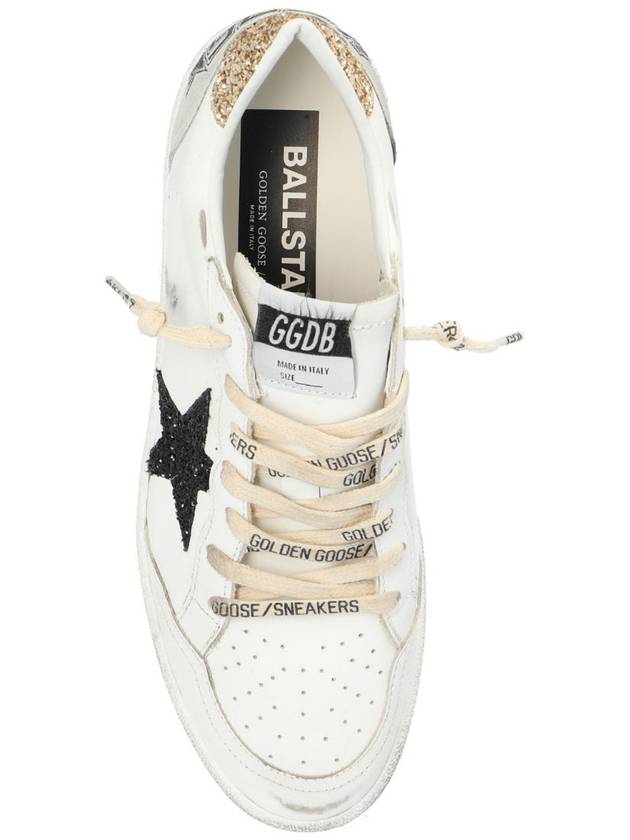 Ball Star Gold Tab Leather Low Top Sneakers White - GOLDEN GOOSE - BALAAN 3