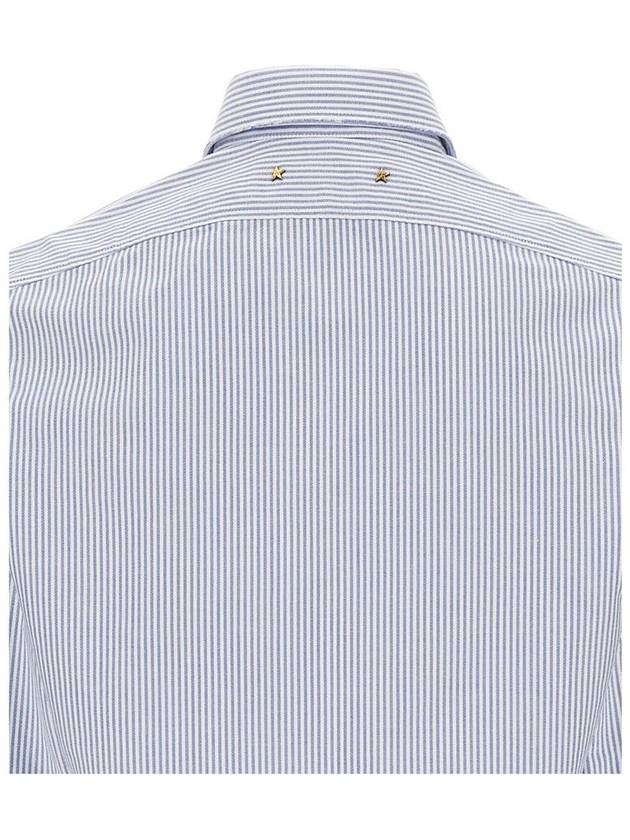 Golden Regular Striped Oxford Long Sleeve Shirt Light Blue - GOLDEN GOOSE - BALAAN 5