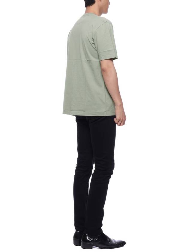 Stitched Crew Neck Short Sleeve T-Shirt Light Green - MAISON MARGIELA - BALAAN 7